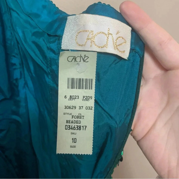 Cache Vintage Silk Beaded Gown - Picture 11 of 13